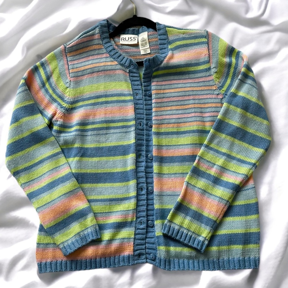 🟦 Vintage RUSS a Liz Claiborne Company Cardigan Sweater